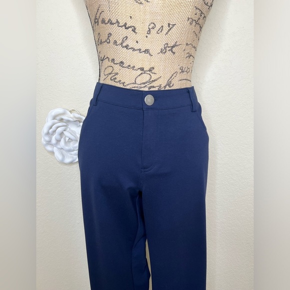 NTM: Soho Apparel High Waist Navy Blue Straight Leg Pants Size 12 - Picture 3 of 16